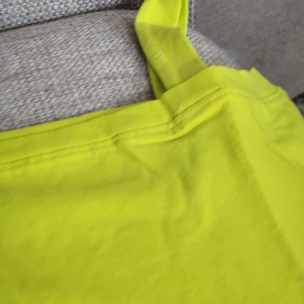 New Bright Lime One Strap Shoulder Top Short Sleeves XL